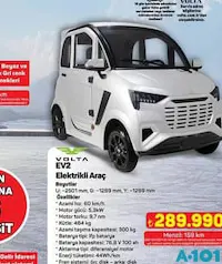 VOLTA EV2 ELEKTRİKLİ ARAÇ